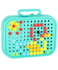 Construction blocks in a suitcase + dino screwdriver