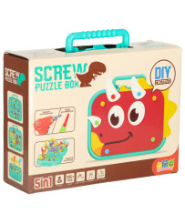 Construction blocks in a suitcase + dino screwdriver