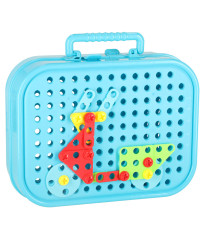 Construction bricks in a suitcase + screwdriver guard po