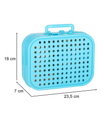 Construction bricks in a suitcase + screwdriver guard po