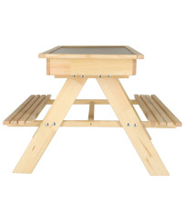 Garden set for children table+2 benches sandbox