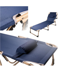 Field bed folding tourist bed canada navy blue