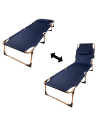 Field bed folding tourist bed canada navy blue