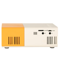Mini projector portable projector for kids LED TFT LCD 1920x1080 24-60" USB HDMI 12V yellow and white