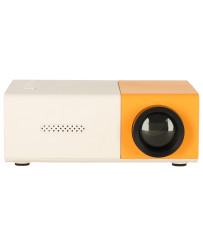 Mini projector portable projector for kids LED TFT LCD 1920x1080 24-60" USB HDMI 12V yellow and white