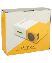 Mini projector portable projector for kids LED TFT LCD 1920x1080 24-60" USB HDMI 12V yellow and white