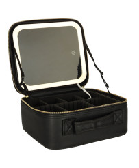 Cosmetics organizer with mirrors black