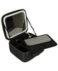 Cosmetics organizer with mirrors black