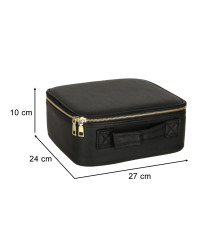 Cosmetics organizer with mirrors black