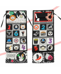 Book sensory contrast mat for crib mirror mirror teether