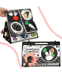 Book sensory contrast mat for crib mirror mirror teether