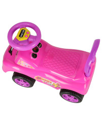Push car ride smiling car with horn pink