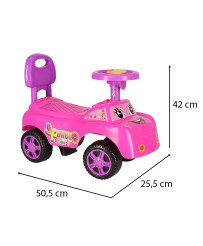 Push car ride smiling car with horn pink