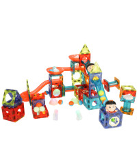 Magnetic blocks marble ball track glowing 202 pieces