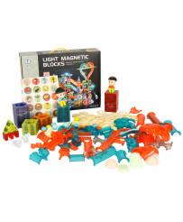 Magnetic blocks marble ball track glowing 202 pieces