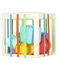 Flexible cube sensory puzzle plug-in blocks square with shape sorter