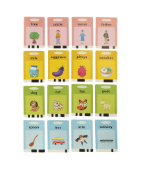 Educational card reader fiszki for learning English vocabulary 112 cards