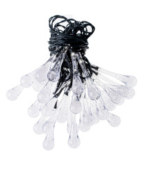 Solar garden icicle lights 6.5m 30LED warm white