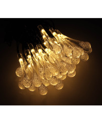 Solar garden icicle lights 6.5m 30LED warm white