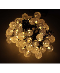 Solar ball garden lights 7m 50LED warm white