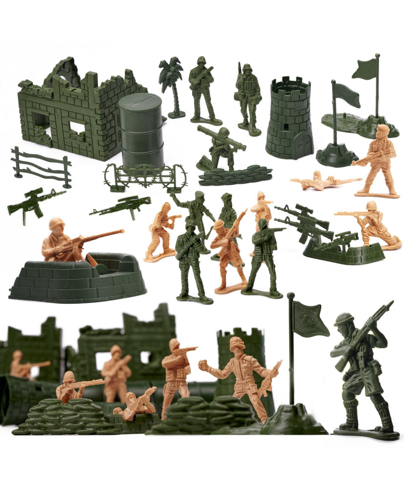 Soldiers military base figures set 114el.