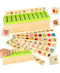 Wooden sorter puzzle match...