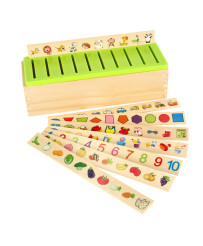 Wooden sorter puzzle match pictures