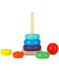 Pyramid pyramid wooden tower rainbow sorter 13cm