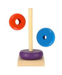 Pyramid pyramid wooden tower rainbow sorter 13cm