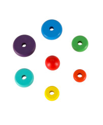 Pyramid pyramid wooden tower rainbow sorter 13cm