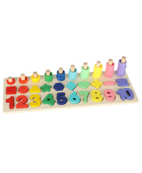 Montessori wooden number sorter 3in1 13x36cm