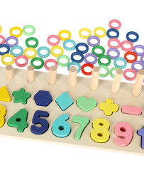 Montessori wooden number sorter 3in1 13x36cm