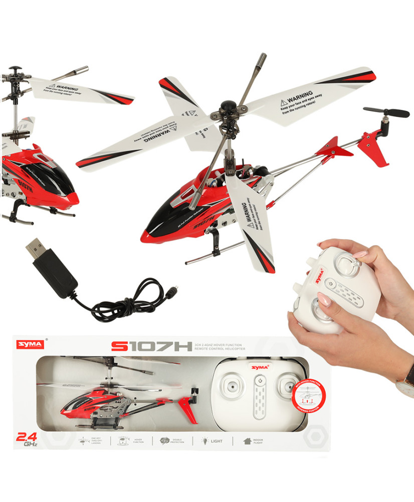 SYMA S107H 2.4GHz RTF RC helicopter red