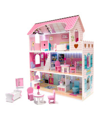 MDF wooden dollhouse +...