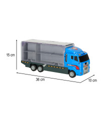 Transporter truck TIR launcher + metal cars police