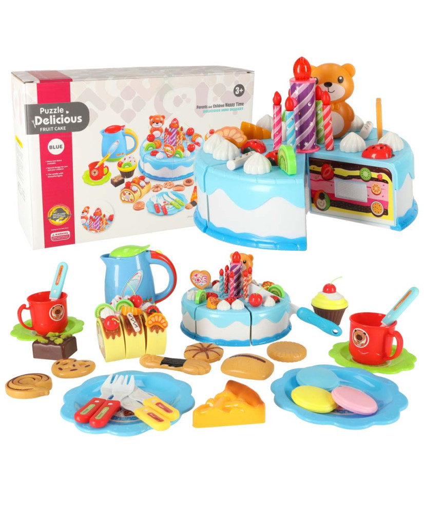 Birthday Cake Cutting Kitchen 80 el. Blue
