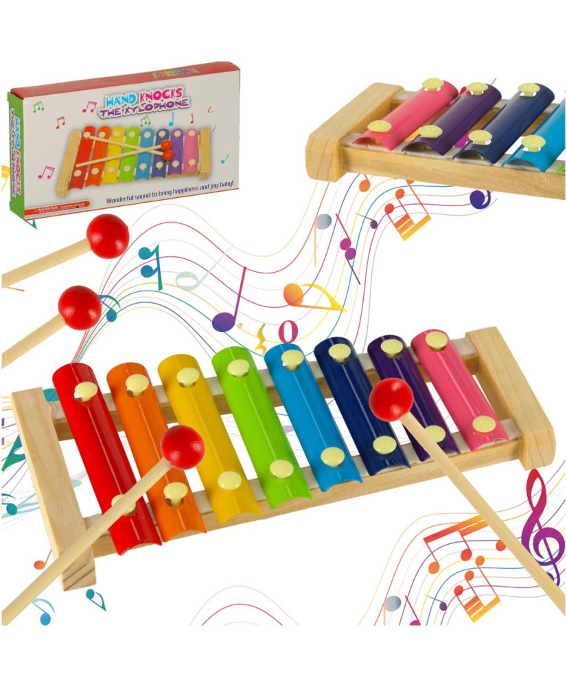 Colorful educational wooden dulcimer