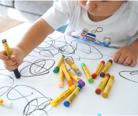 Boards and crayons
